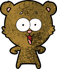 laughing teddy  bear cartoon