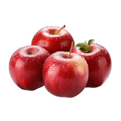 Fototapeta na wymiar Apples isolated on transparent background