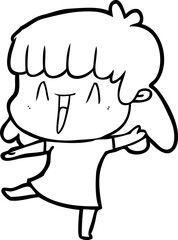 cartoon woman