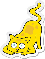 sticker of a cartoon cat