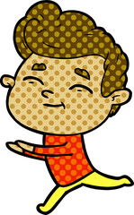 running cartoon man
