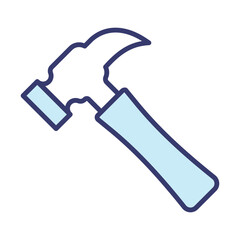 Hammer icon vector on trendy design