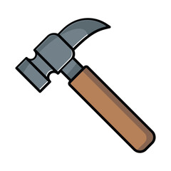 Hammer icon vector on trendy design