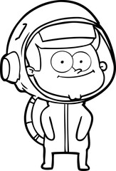 happy astronaut cartoon
