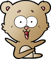 laughing teddy  bear cartoon
