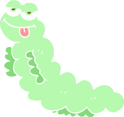 flat color illustration of caterpillar