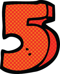 comic book style cartoon number five