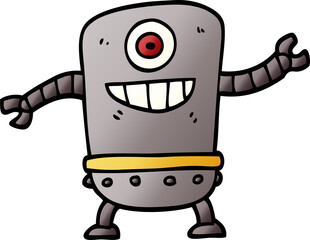 cartoon doodle robot