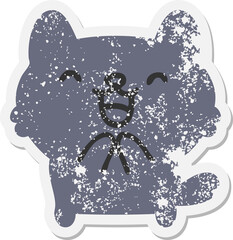 mischievous halloween cat grunge sticker