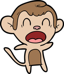 shouting cartoon monkey