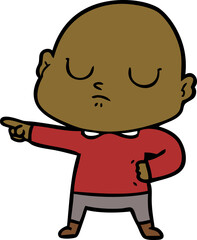 cartoon bald man