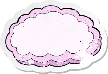 retro distressed sticker of a cartoon decorative cloud