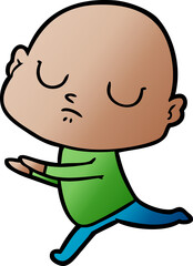 cartoon bald man