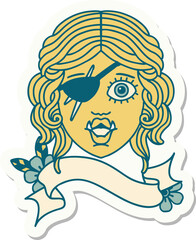 sticker of a orc rogue character face