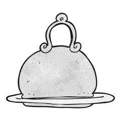 freehand textured cartoon meal dish