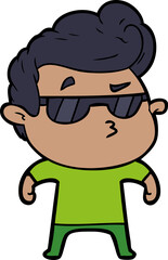 cartoon cool guy