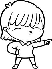 cartoon woman
