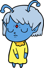 cartoon alien girl