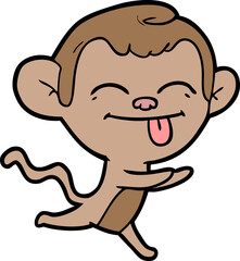 funny cartoon monkey running