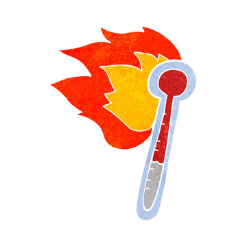 recommend clip art: freehand retro cartoon temperature gauge getting too hot