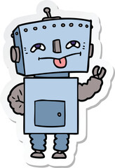 sticker of a cartoon robot