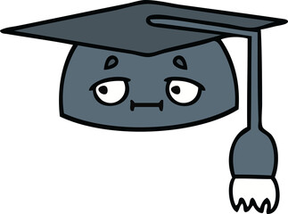 cute cartoon of a graduation hat