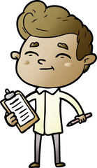 Fototapeta premium happy cartoon man