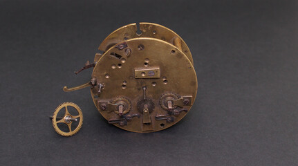 Mechanism from a time machine. Steampunk bronze attribute.