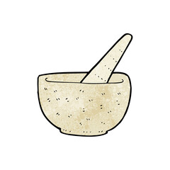 cartoon pestle and mortar