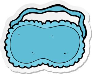 sticker of a cartoon sleeping mask