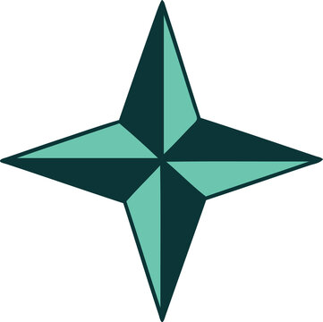 iconic tattoo style image of a star symbol