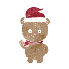 cartoon christmas teddy bear