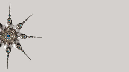 black background with pale grey complex pattern template