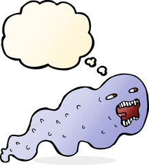 cartoon ghost with thought bubble