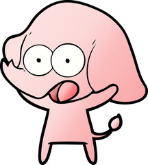 Obraz premium cute cartoon elephant