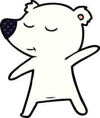 happy polar bear cartoon