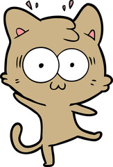 cartoon surprised cat