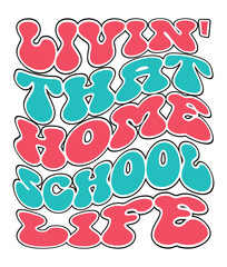 Retro Home school Craft Design. T-shirt Design. Illustration