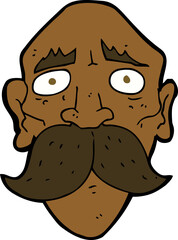 cartoon sad old man
