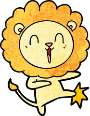 laughing lion cartoon