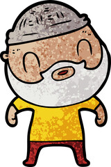 Obraz premium cartoon bearded man