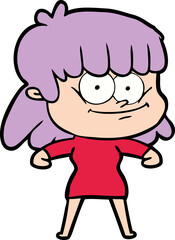 cartoon smiling woman