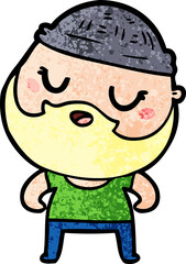 cute cartoon man with beard