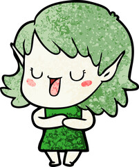 cartoon elf girl