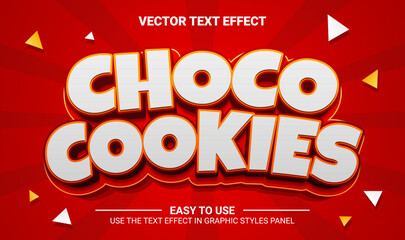 3d choco cookies editable text effect