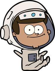 happy astronaut cartoon © lineartestpilot
