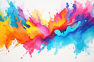 Dye design colored background watercolor art blue background splash paint abstract splattered - obrazy, fototapety, plakaty