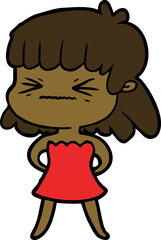 cartoon angry girl