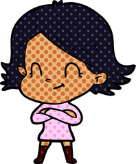 cartoon friendly girl