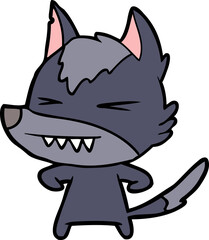 angry wolf cartoon